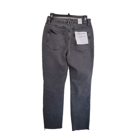 NWT Good American Good Classic Raw Hem Black Jeans GCRH625TFT BLACK170 Sz 8/29 - Picture 2 of 9